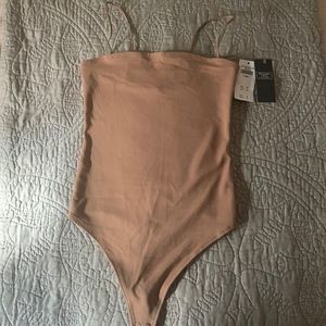 Abercrombie & Fitch XS Nude Spaghetti Strap Bodysuit